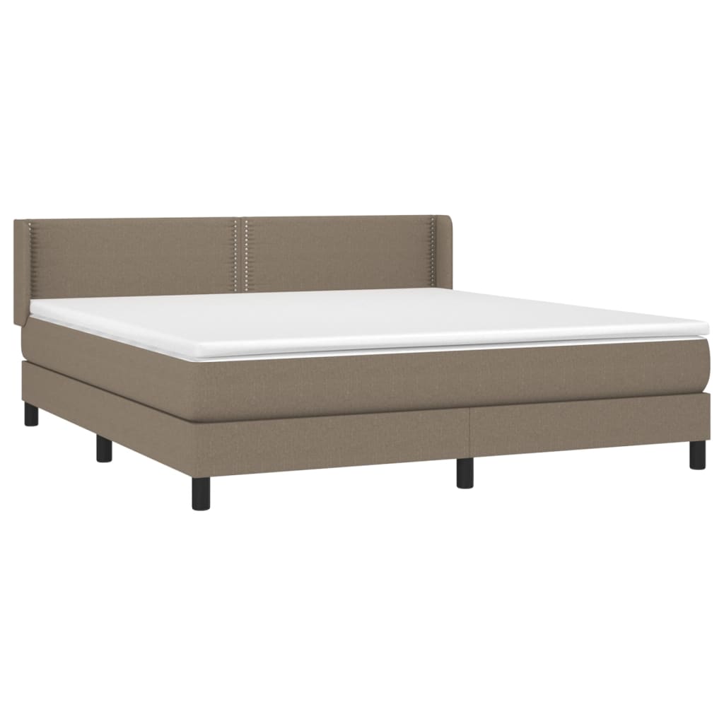 Boxspring met matras stof taupe 180x200 cm is nu te koop bij PeponiXL, paradijselijk wonen!