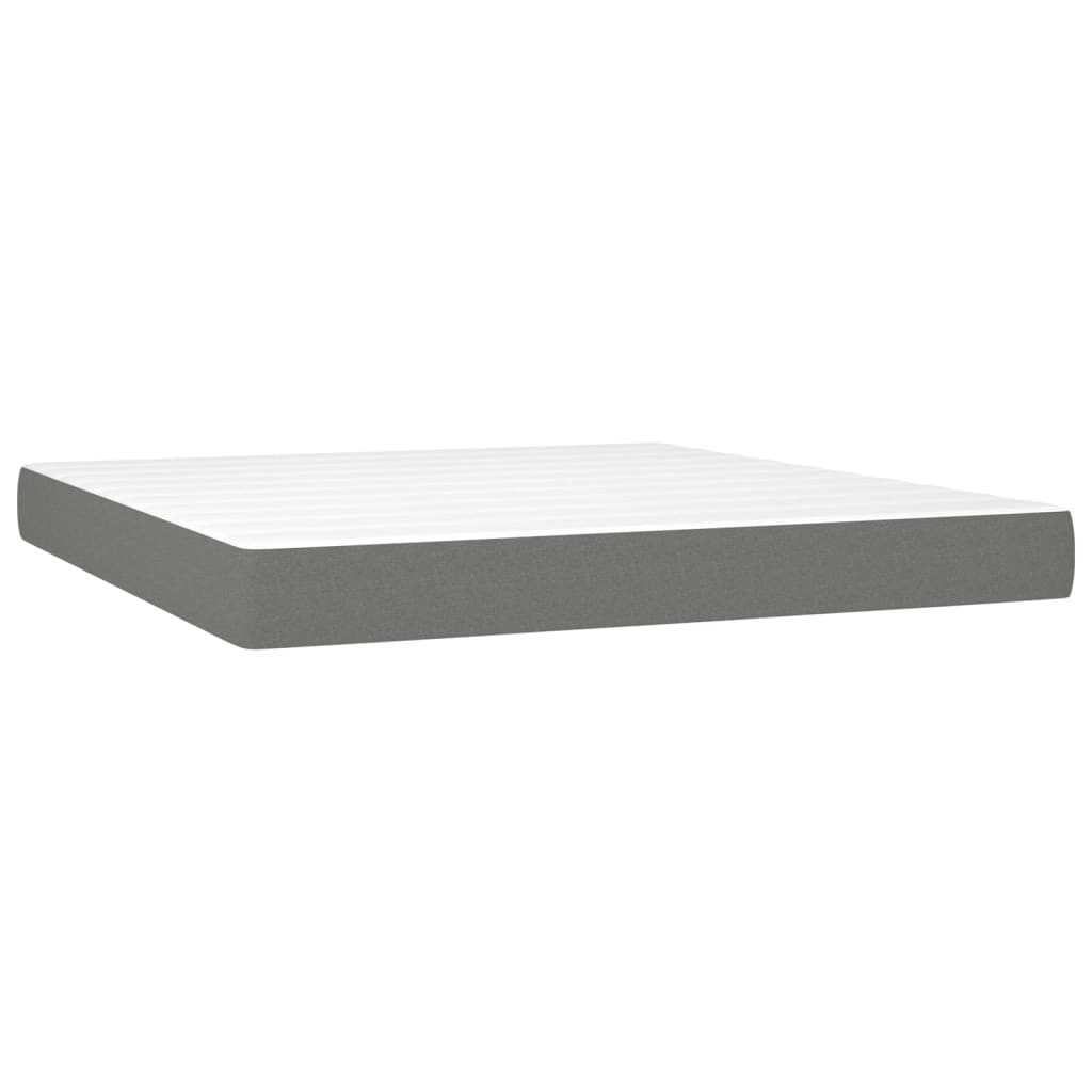 Boxspring met matras stof donkergrijs 160x200 cm is nu te koop bij PeponiXL, paradijselijk wonen!