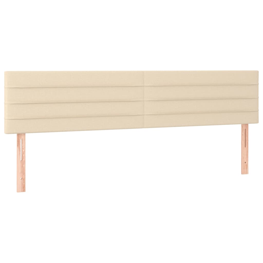 Boxspring met matras stof crèmekleurig 200x200 cm is nu te koop bij PeponiXL, paradijselijk wonen!