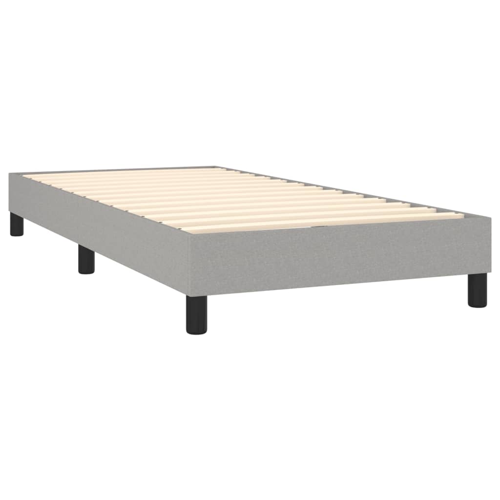 Boxspring met matras stof lichtgrijs 80x200 cm is nu te koop bij PeponiXL, paradijselijk wonen!