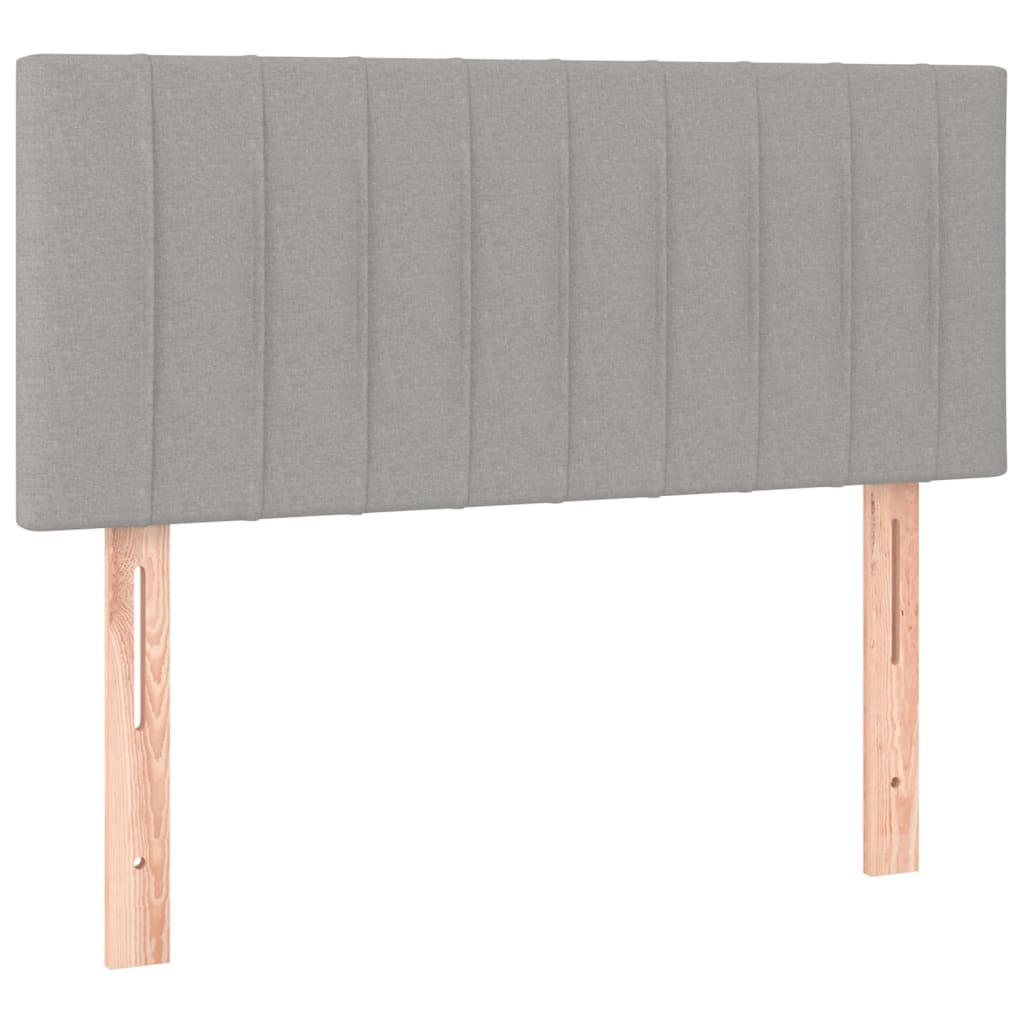 Boxspring met matras stof lichtgrijs 80x200 cm is nu te koop bij PeponiXL, paradijselijk wonen!