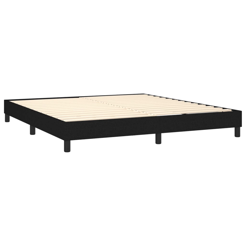 Boxspring met matras stof zwart 160x200 cm is nu te koop bij PeponiXL, paradijselijk wonen!