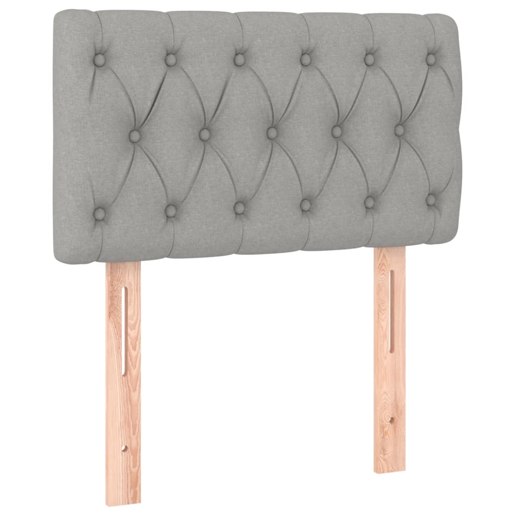 Boxspring met matras stof lichtgrijs 80x200 cm is nu te koop bij PeponiXL, paradijselijk wonen!