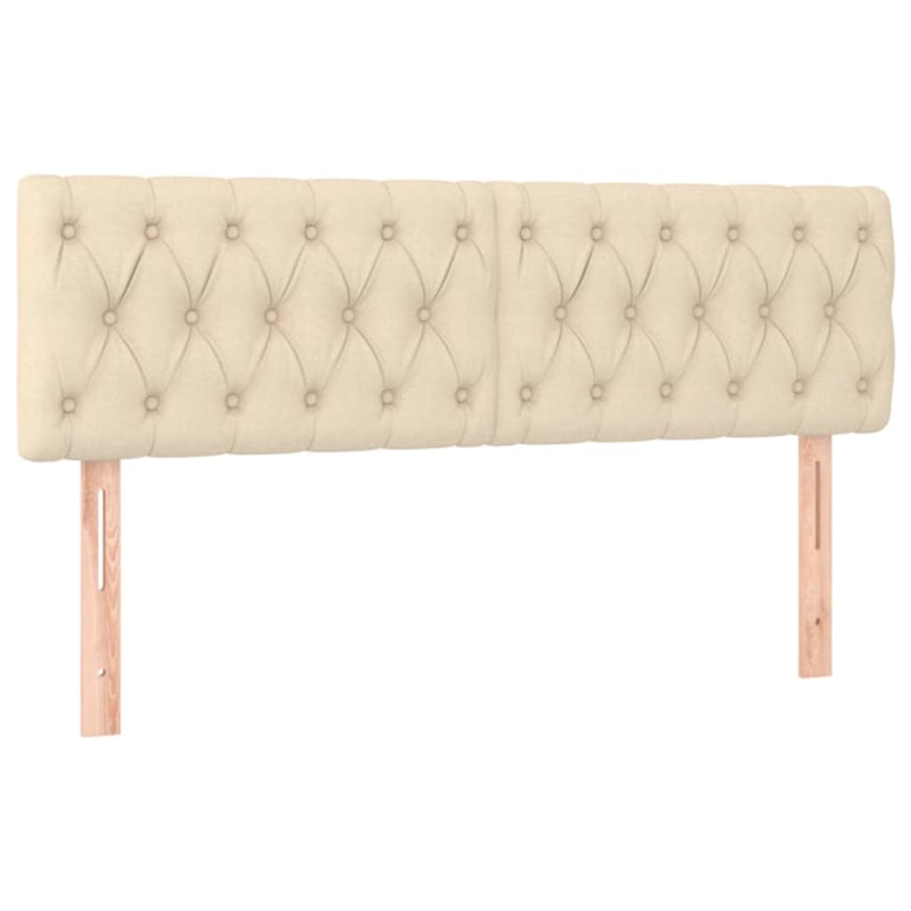 Boxspring met matras stof crèmekleurig 140x200 cm is nu te koop bij PeponiXL, paradijselijk wonen!