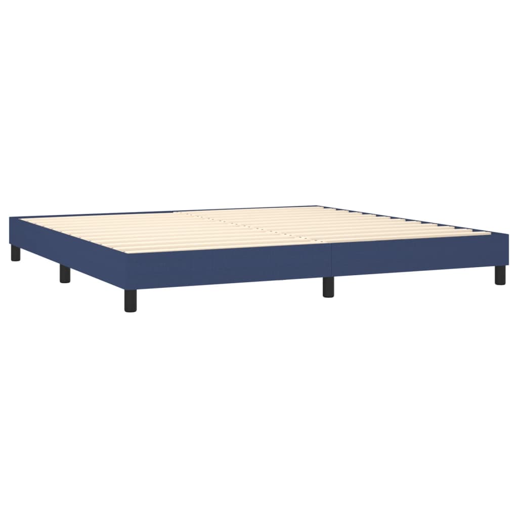 Boxspring met matras stof blauw 200x200 cm is nu te koop bij PeponiXL, paradijselijk wonen!