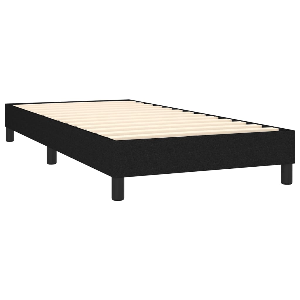Boxspring met matras stof zwart 90x200 cm is nu te koop bij PeponiXL, paradijselijk wonen!
