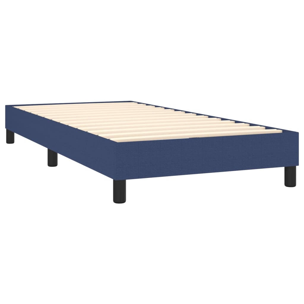 Boxspring met matras stof blauw 90x200 cm is nu te koop bij PeponiXL, paradijselijk wonen!