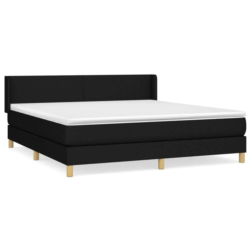 Boxspring met matras stof zwart 160x200 cm is nu te koop bij PeponiXL, paradijselijk wonen!