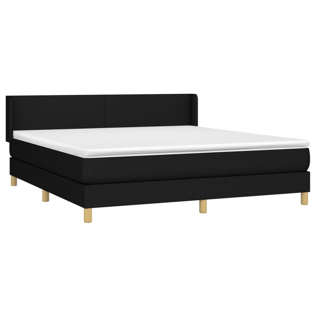 Boxspring met matras stof zwart 160x200 cm is nu te koop bij PeponiXL, paradijselijk wonen!