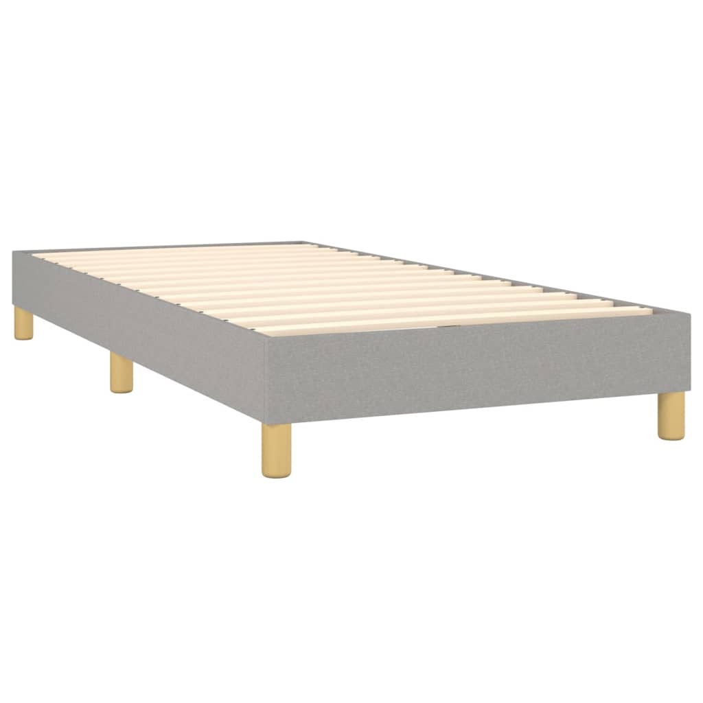 Boxspring met matras stof lichtgrijs 100x200 cm is nu te koop bij PeponiXL, paradijselijk wonen!