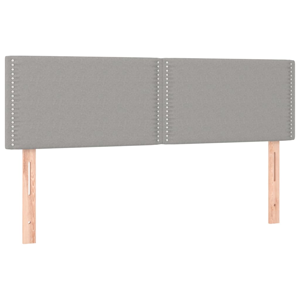 Boxspring met matras stof lichtgrijs 140x190 cm is nu te koop bij PeponiXL, paradijselijk wonen!