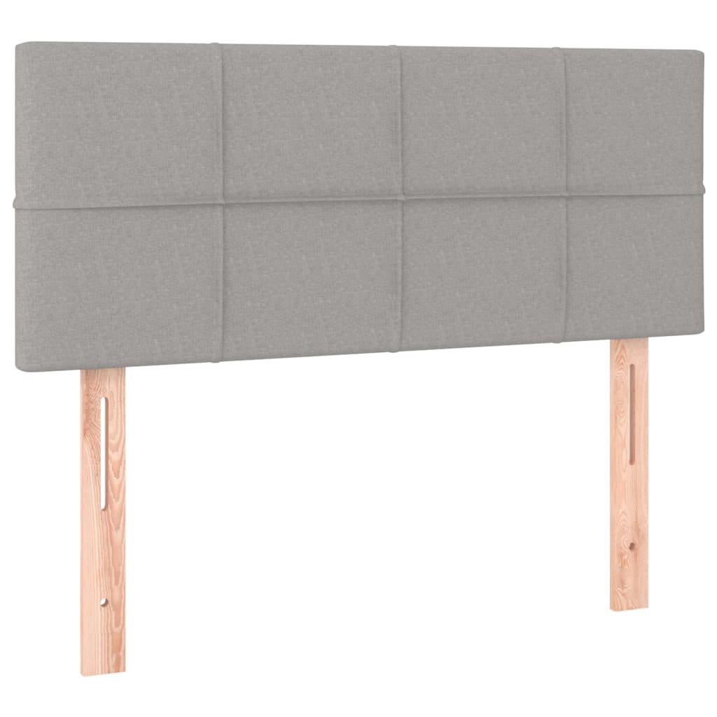 Boxspring met matras stof lichtgrijs 80x200 cm is nu te koop bij PeponiXL, paradijselijk wonen!