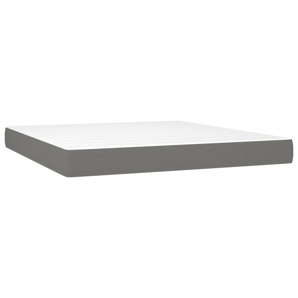 Boxspring met matras stof donkergrijs 160x200 cm is nu te koop bij PeponiXL, paradijselijk wonen!