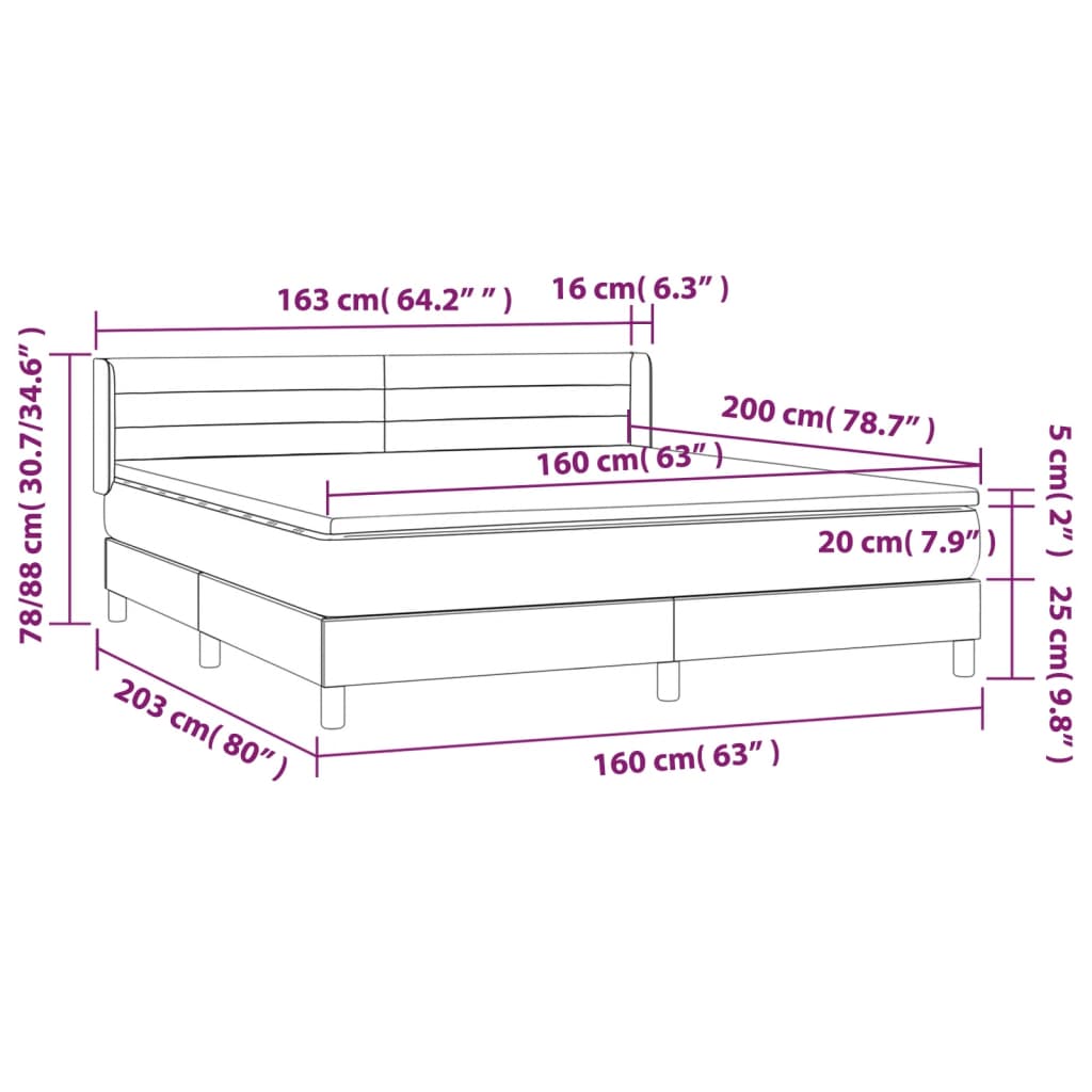 Boxspring met matras stof zwart 160x200 cm is nu te koop bij PeponiXL, paradijselijk wonen!