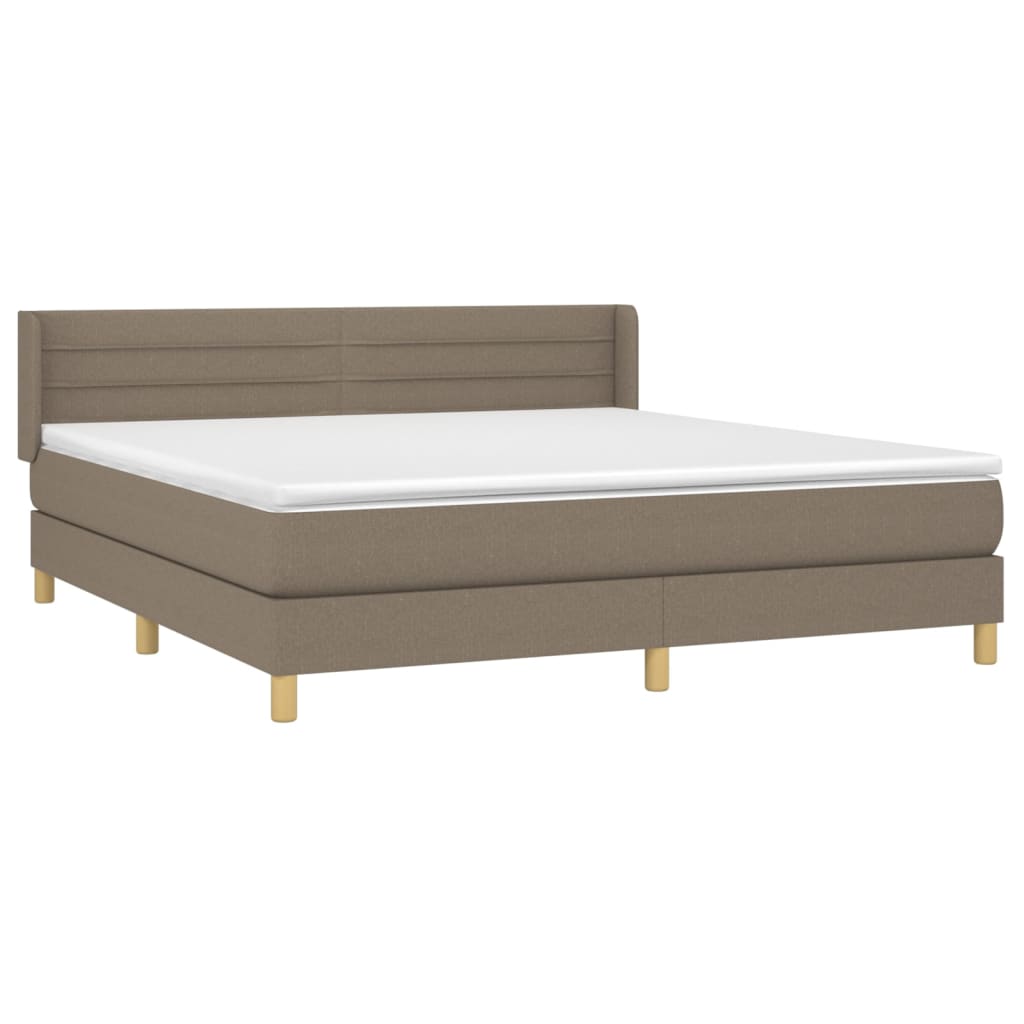 Boxspring met matras stof taupe 160x200 cm is nu te koop bij PeponiXL, paradijselijk wonen!