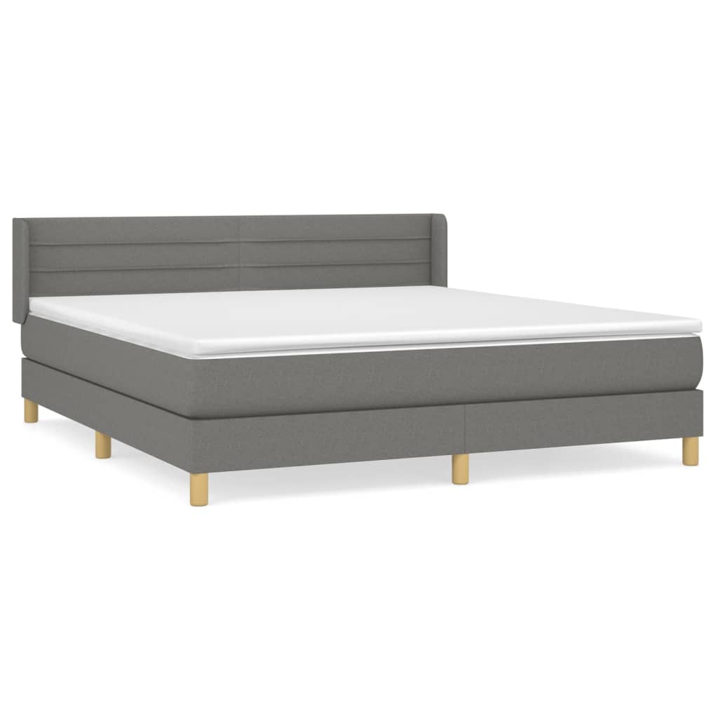 Boxspring met matras stof donkergrijs 180x200 cm is nu te koop bij PeponiXL, paradijselijk wonen!