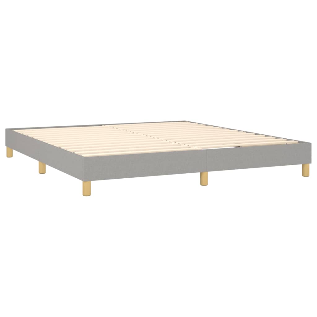 Boxspring met matras stof lichtgrijs 160x200 cm is nu te koop bij PeponiXL, paradijselijk wonen!