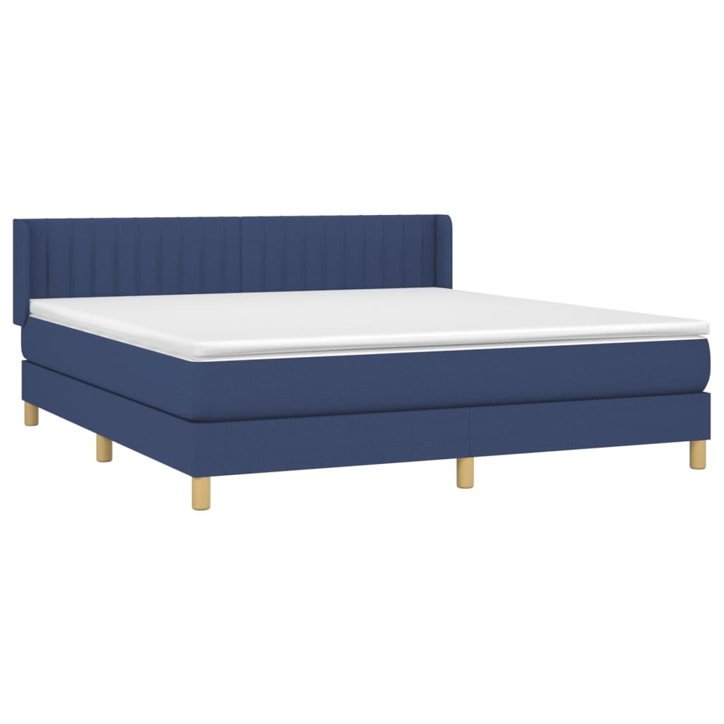 Boxspring met matras stof blauw 180x200 cm is nu te koop bij PeponiXL, paradijselijk wonen!