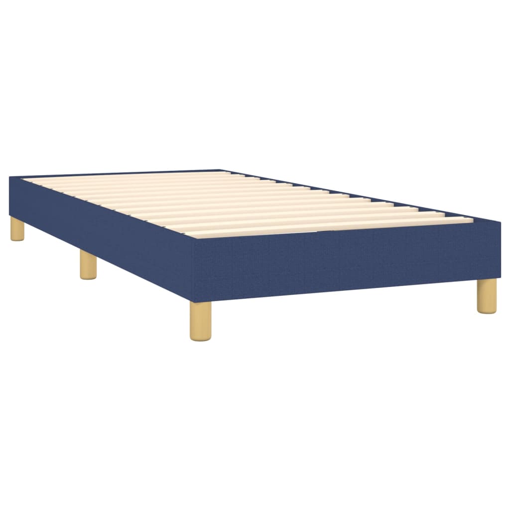 Boxspring met matras stof blauw 90x190 cm is nu te koop bij PeponiXL, paradijselijk wonen!