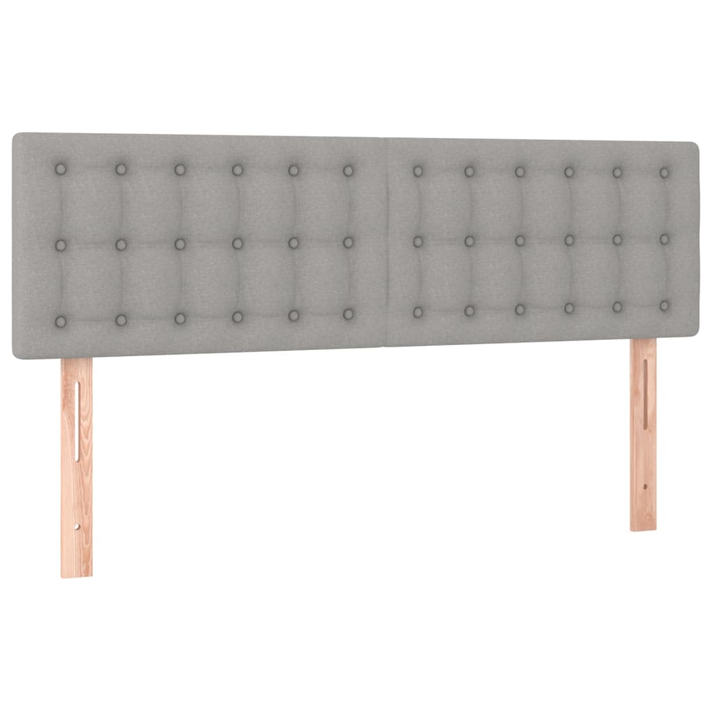 Boxspring met matras stof lichtgrijs 140x190 cm is nu te koop bij PeponiXL, paradijselijk wonen!