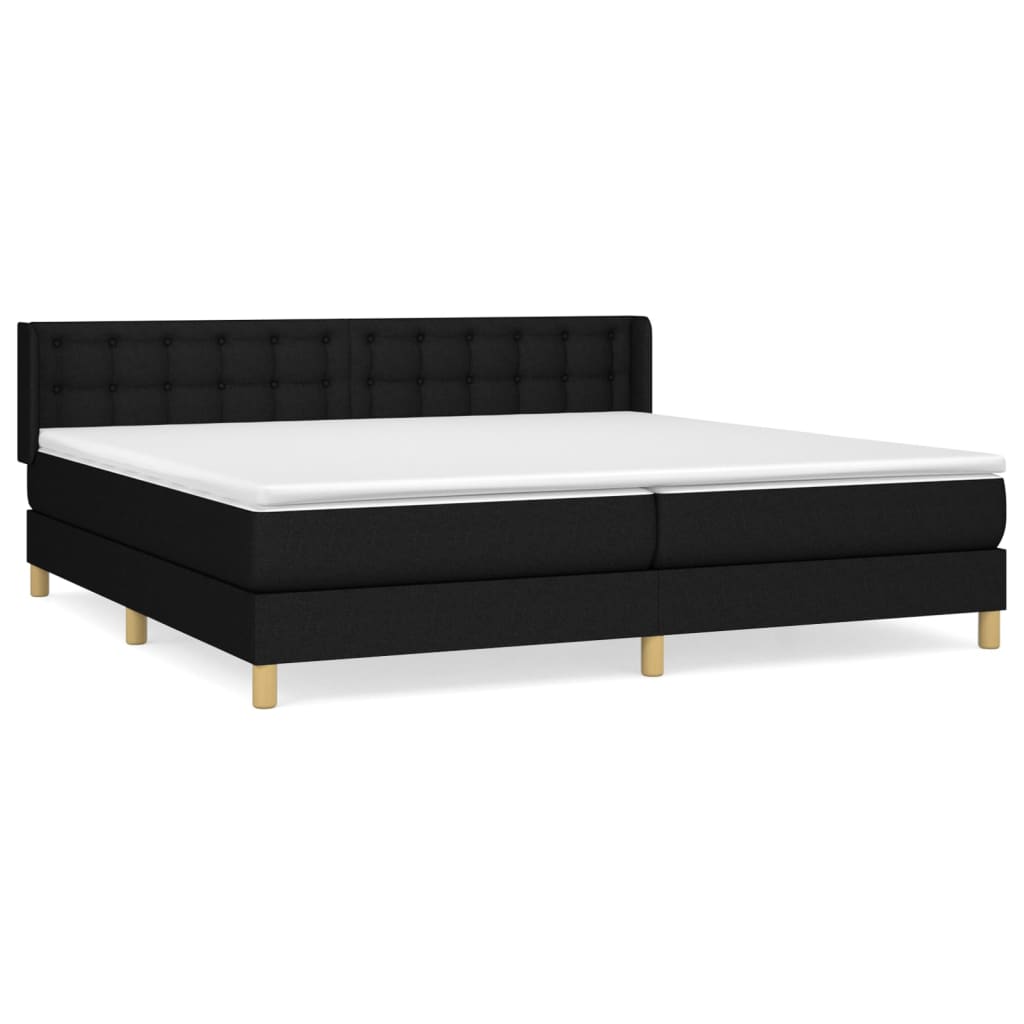 Boxspring met matras stof zwart 160x200 cm is nu te koop bij PeponiXL, paradijselijk wonen!