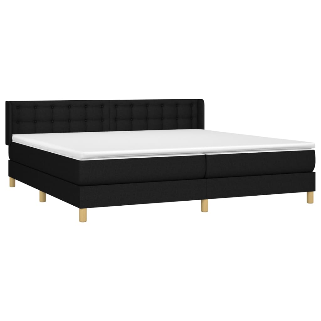 Boxspring met matras stof zwart 160x200 cm is nu te koop bij PeponiXL, paradijselijk wonen!