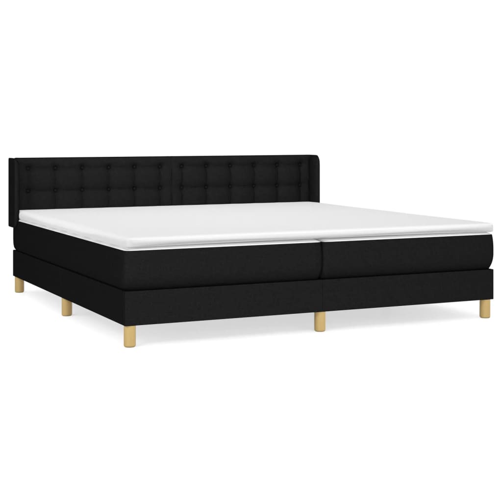 Boxspring met matras stof zwart 180x200 cm is nu te koop bij PeponiXL, paradijselijk wonen!