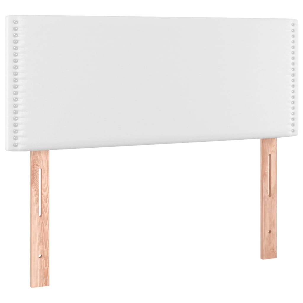 Boxspring met matras kunstleer wit 100x200 cm is nu te koop bij PeponiXL, paradijselijk wonen!