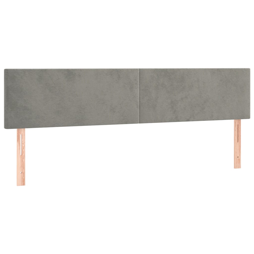 Boxspring met matras fluweel lichtgrijs 200x200 cm is nu te koop bij PeponiXL, paradijselijk wonen!