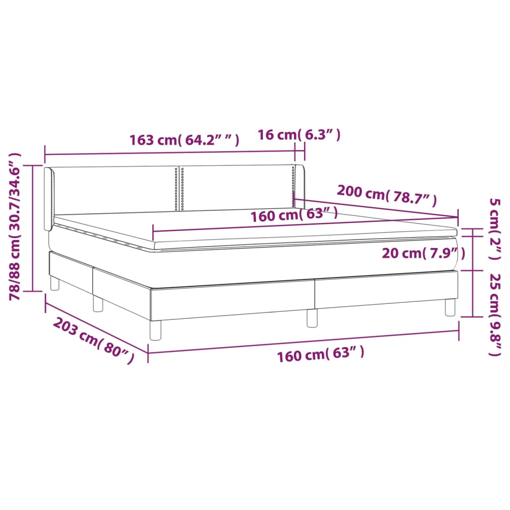 Boxspring met matras fluweel zwart 160x200 cm is nu te koop bij PeponiXL, paradijselijk wonen!