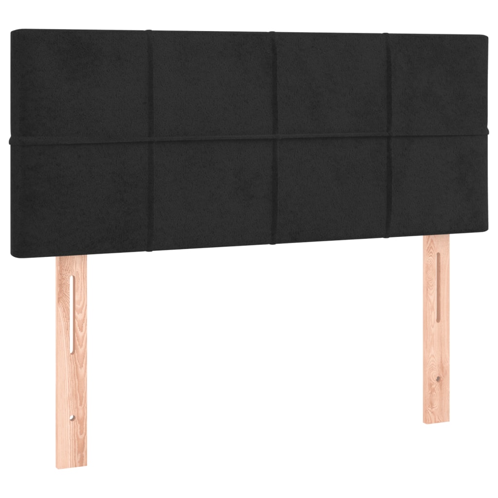 Boxspring met matras fluweel zwart 90x200 cm is nu te koop bij PeponiXL, paradijselijk wonen!