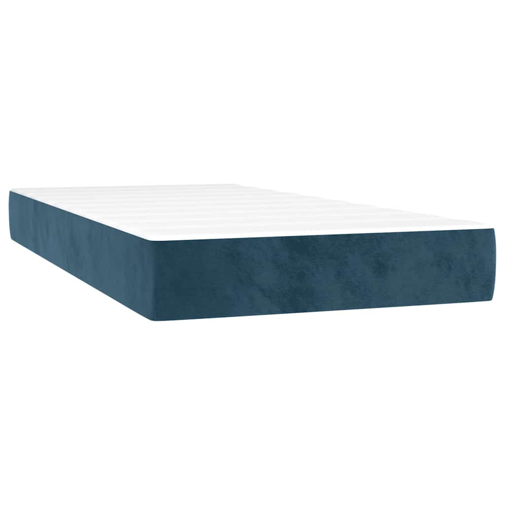 Boxspring met matras fluweel donkerblauw 100x200 cm is nu te koop bij PeponiXL, paradijselijk wonen!