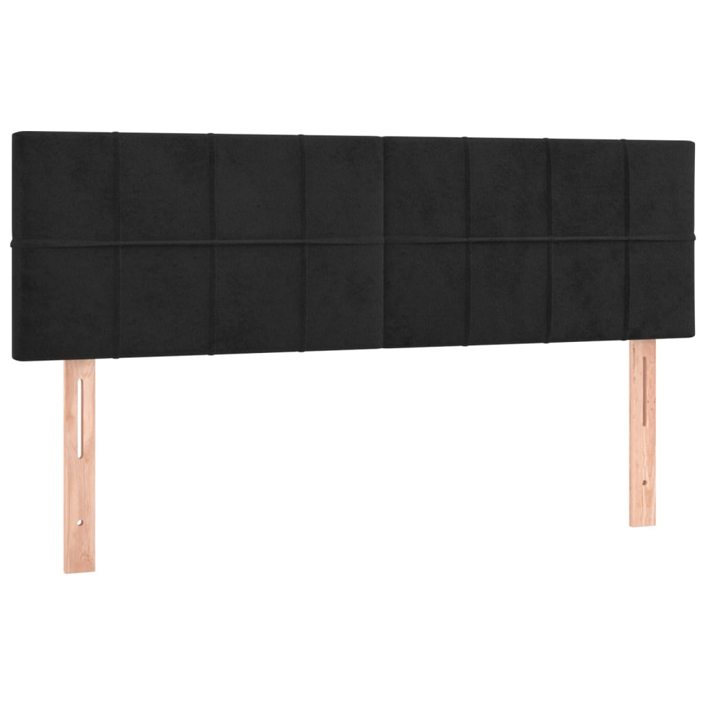 Boxspring met matras fluweel zwart 140x200 cm is nu te koop bij PeponiXL, paradijselijk wonen!