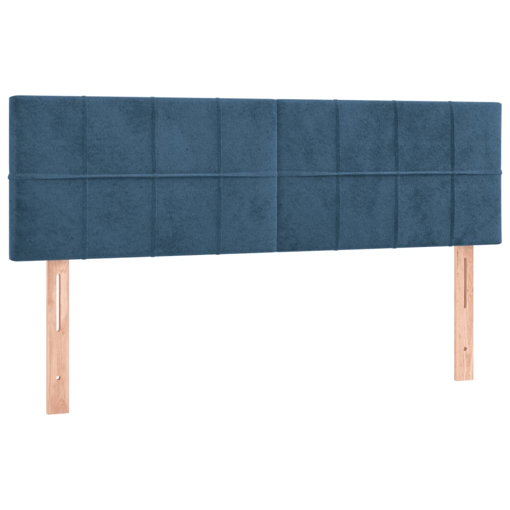 Boxspring met matras fluweel donkerblauw 140x200 cm is nu te koop bij PeponiXL, paradijselijk wonen!