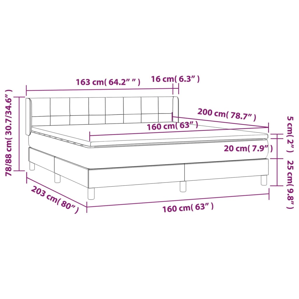 Boxspring met matras fluweel zwart 160x200 cm is nu te koop bij PeponiXL, paradijselijk wonen!