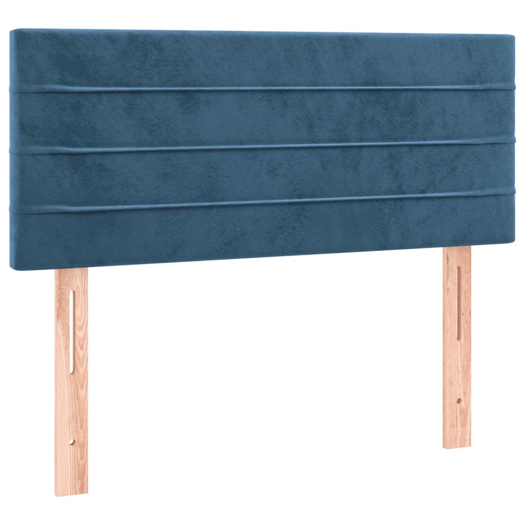 Boxspring met matras fluweel donkerblauw 80x200 cm is nu te koop bij PeponiXL, paradijselijk wonen!