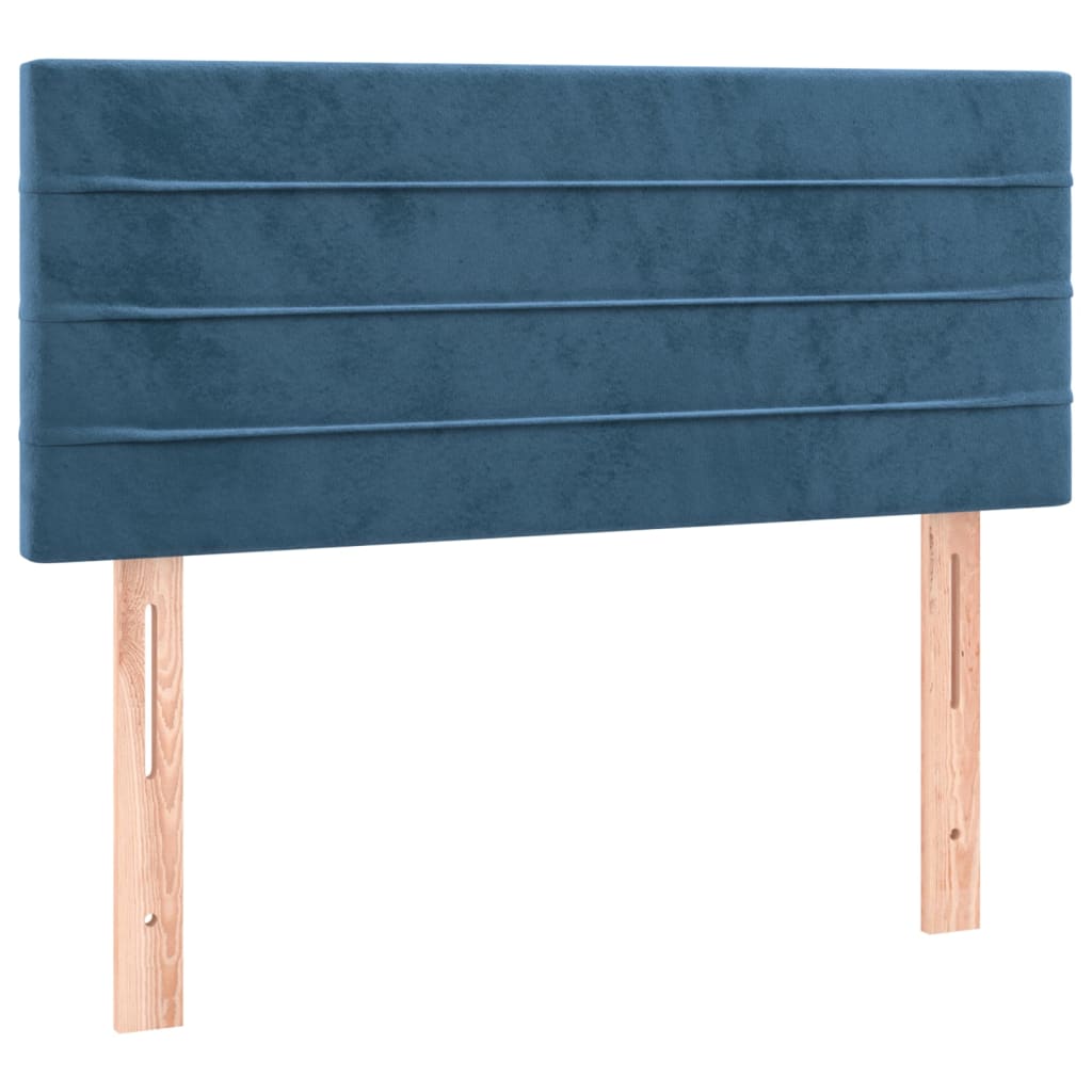 Boxspring met matras fluweel donkerblauw 90x190 cm is nu te koop bij PeponiXL, paradijselijk wonen!
