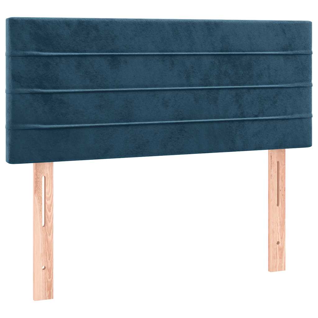 Boxspring met matras fluweel donkerblauw 100x200 cm is nu te koop bij PeponiXL, paradijselijk wonen!