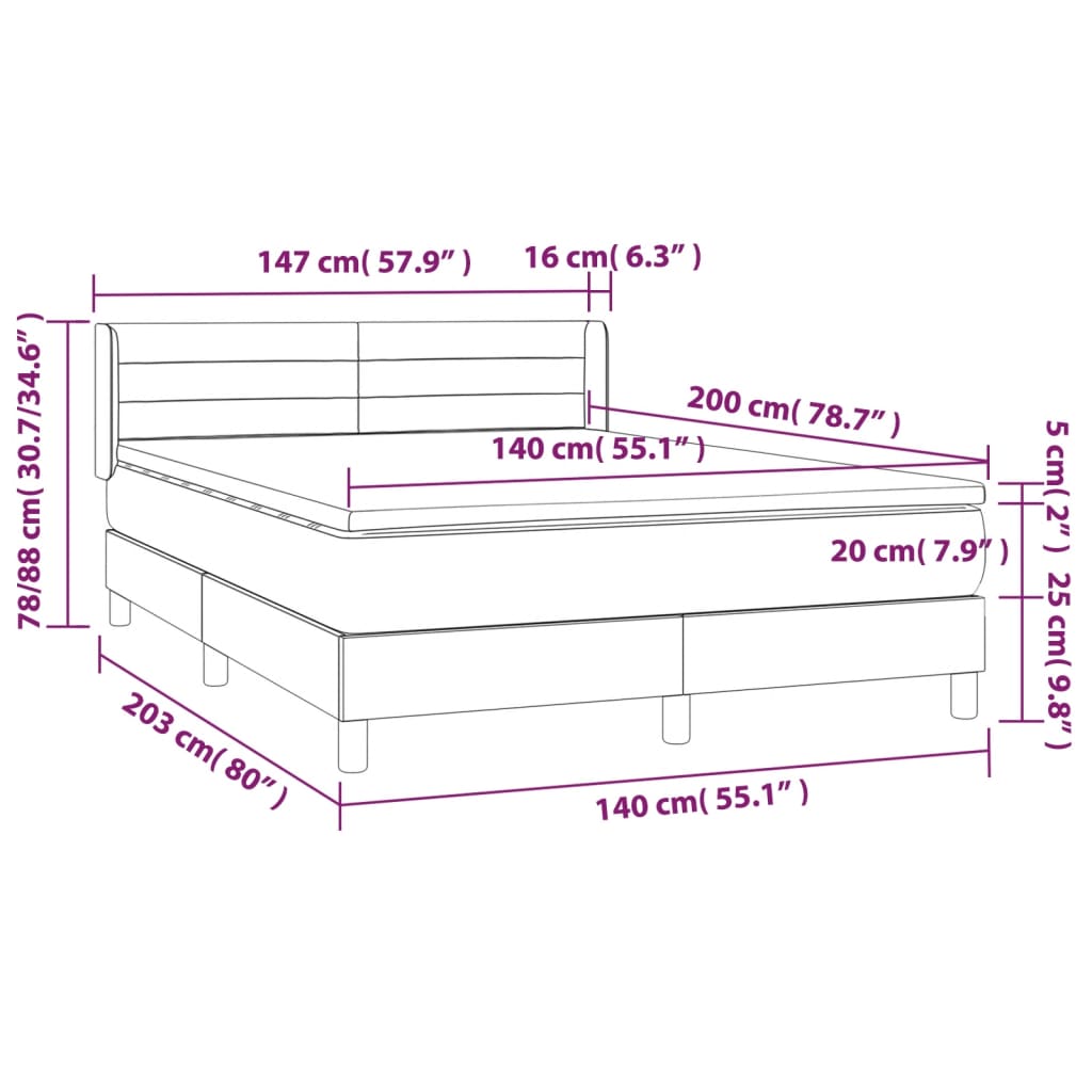 Boxspring met matras fluweel zwart 140x200 cm is nu te koop bij PeponiXL, paradijselijk wonen!