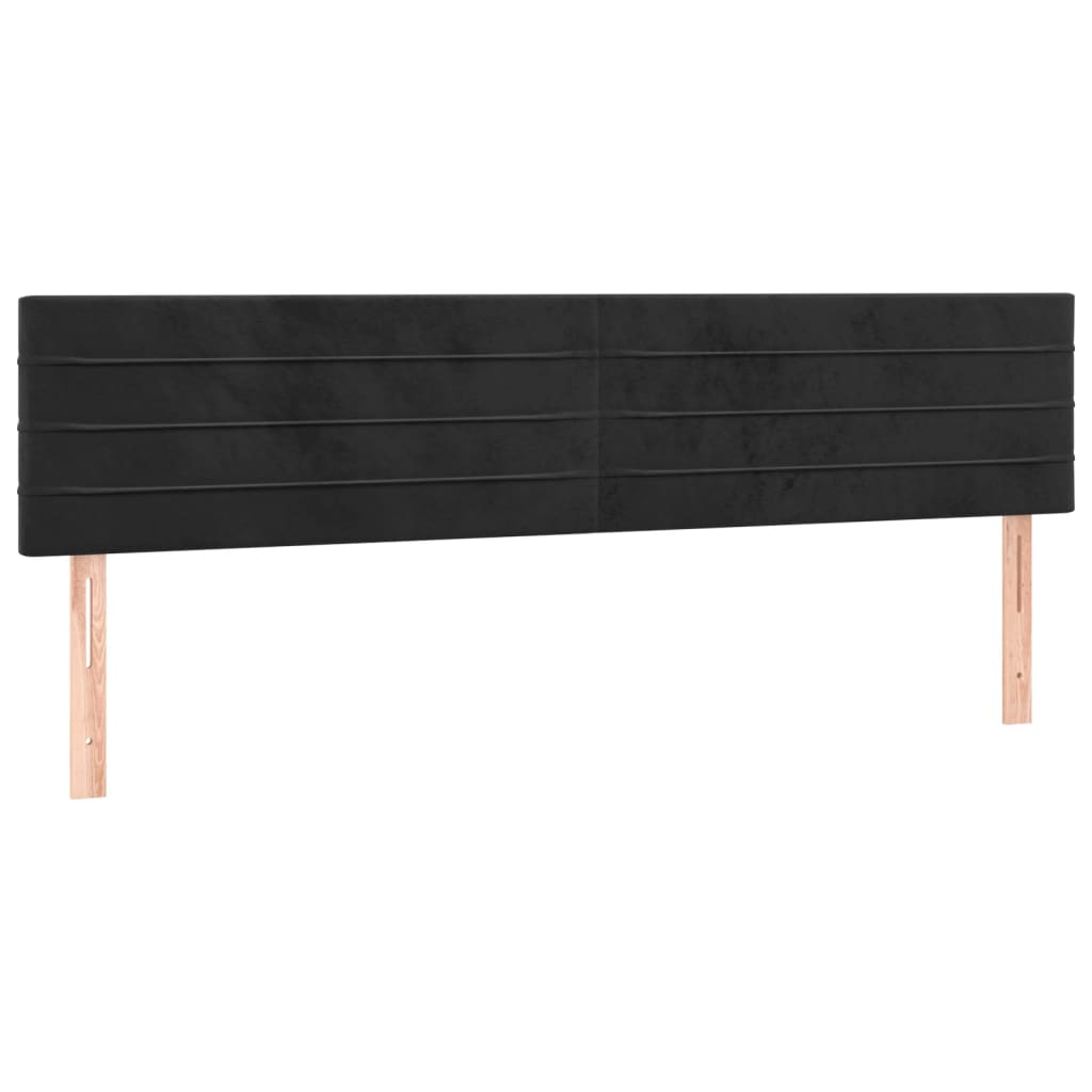 Boxspring met matras fluweel zwart 160x200 cm is nu te koop bij PeponiXL, paradijselijk wonen!