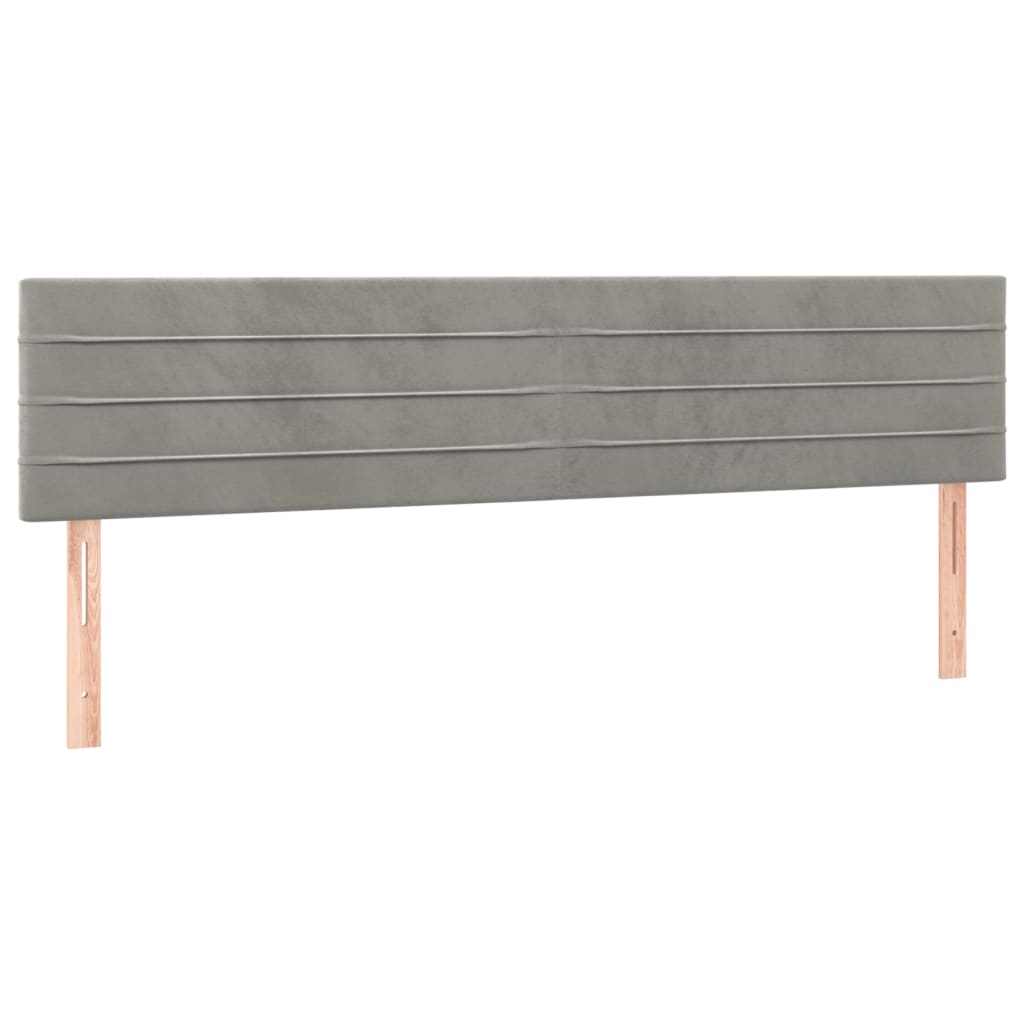 Boxspring met matras fluweel lichtgrijs 180x200 cm is nu te koop bij PeponiXL, paradijselijk wonen!