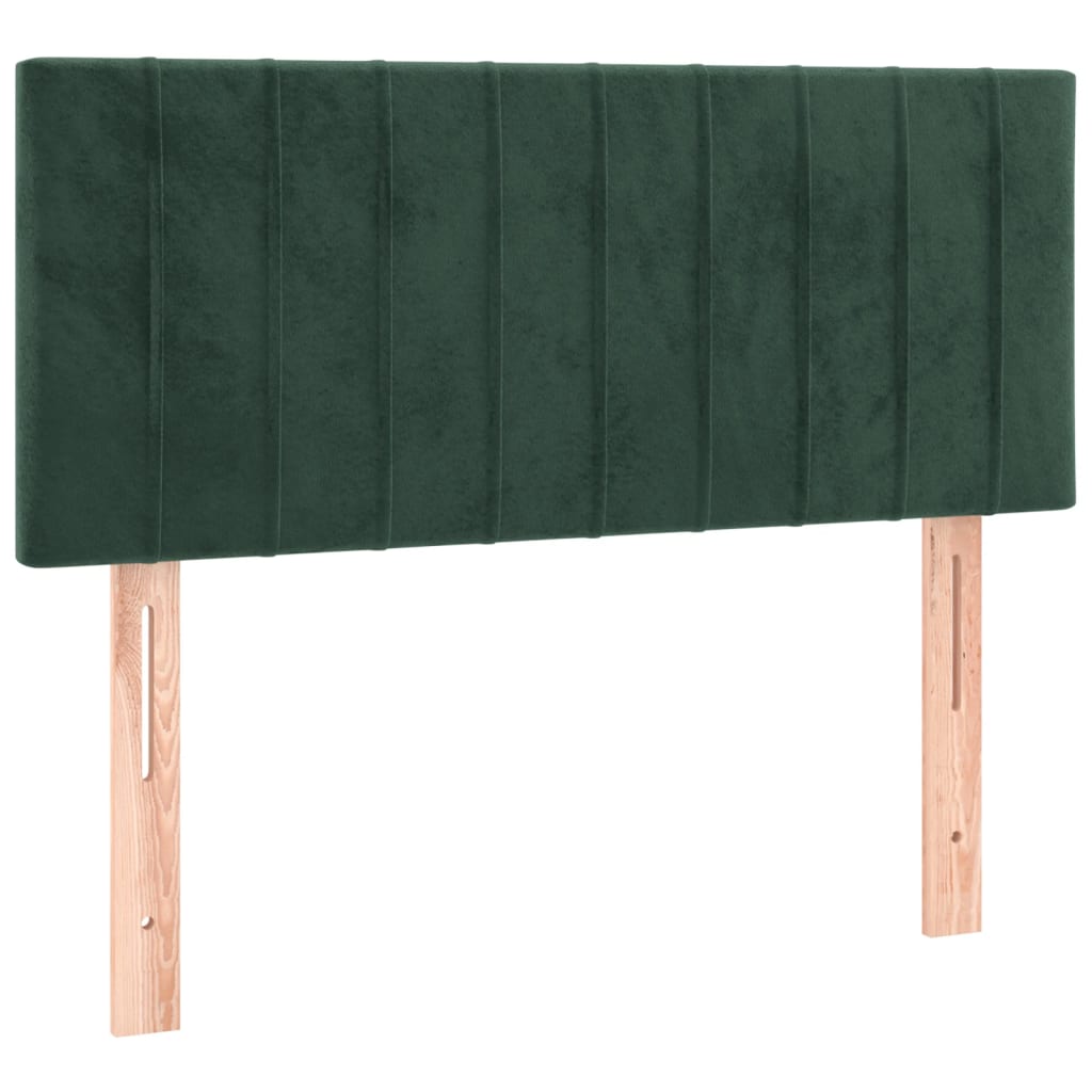 Boxspring met matras fluweel donkergroen 80x200 cm is nu te koop bij PeponiXL, paradijselijk wonen!