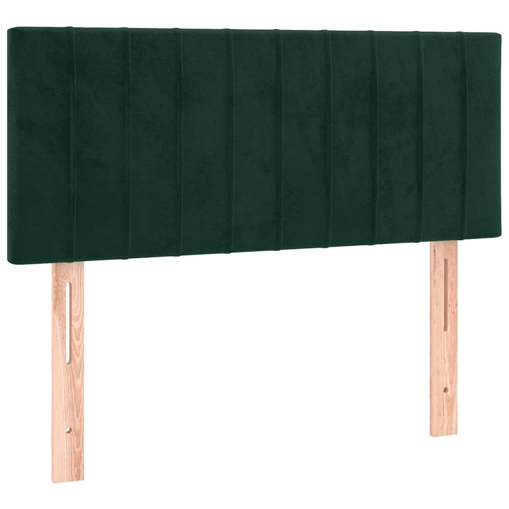 Boxspring met matras fluweel donkergroen 90x190 cm is nu te koop bij PeponiXL, paradijselijk wonen!