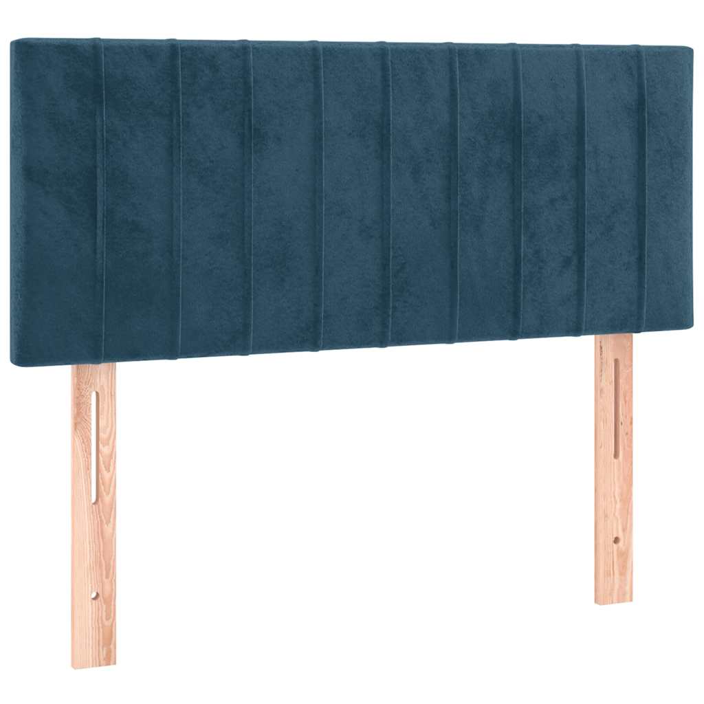 Boxspring met matras fluweel donkerblauw 90x190 cm is nu te koop bij PeponiXL, paradijselijk wonen!