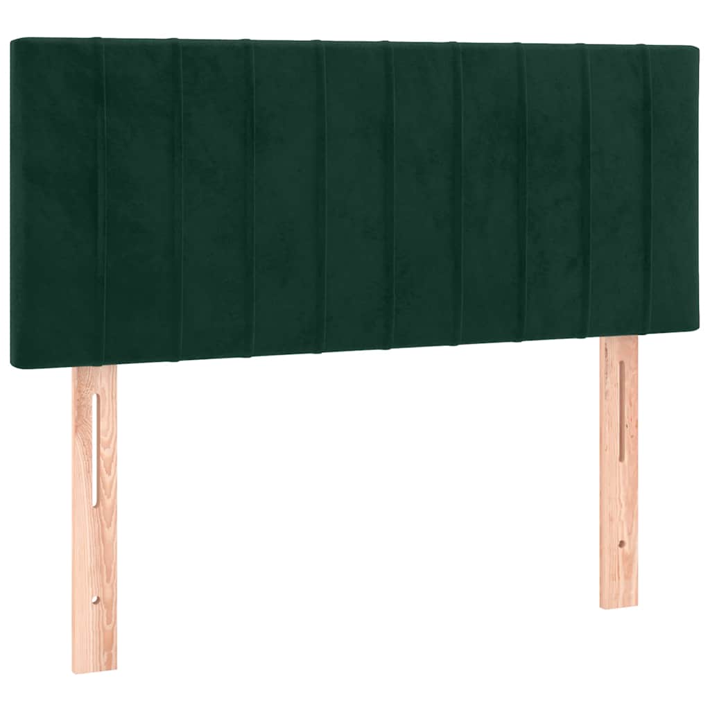 Boxspring met matras fluweel donkergroen 90x200 cm is nu te koop bij PeponiXL, paradijselijk wonen!