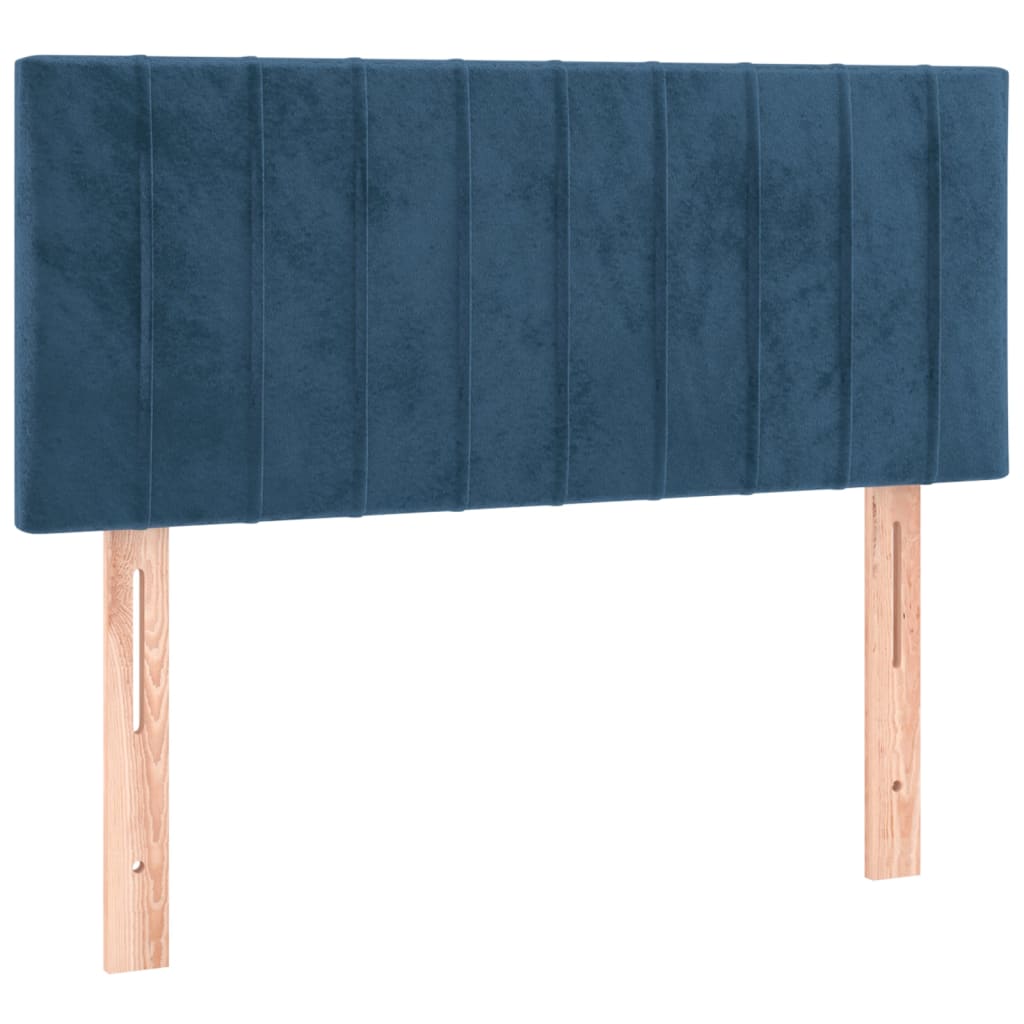 Boxspring met matras fluweel donkerblauw 100x200 cm is nu te koop bij PeponiXL, paradijselijk wonen!