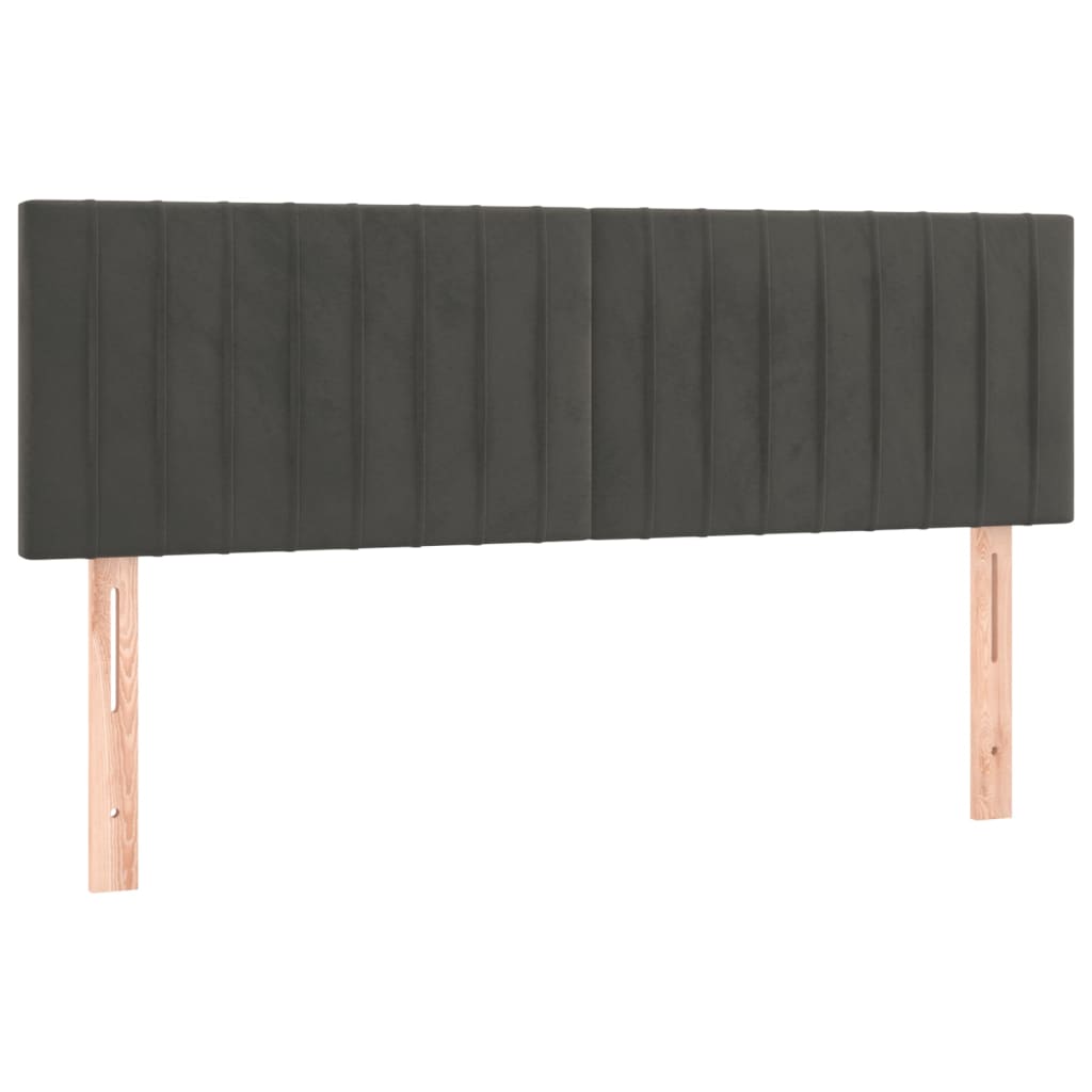 Boxspring met matras fluweel donkergrijs 140x190 cm is nu te koop bij PeponiXL, paradijselijk wonen!