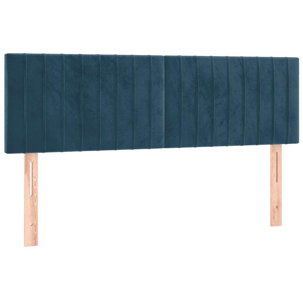 Boxspring met matras fluweel donkerblauw 140x190 cm is nu te koop bij PeponiXL, paradijselijk wonen!