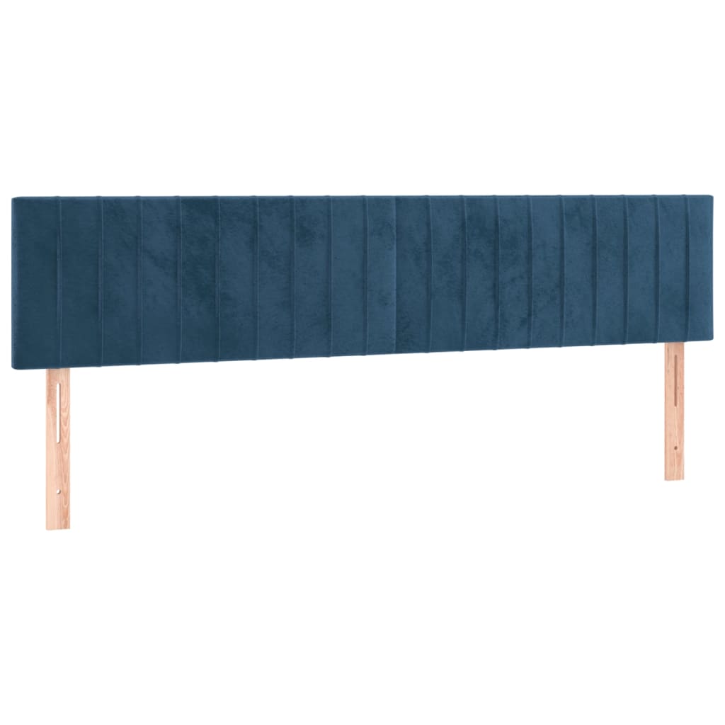 Boxspring met matras fluweel donkerblauw 160x200 cm is nu te koop bij PeponiXL, paradijselijk wonen!