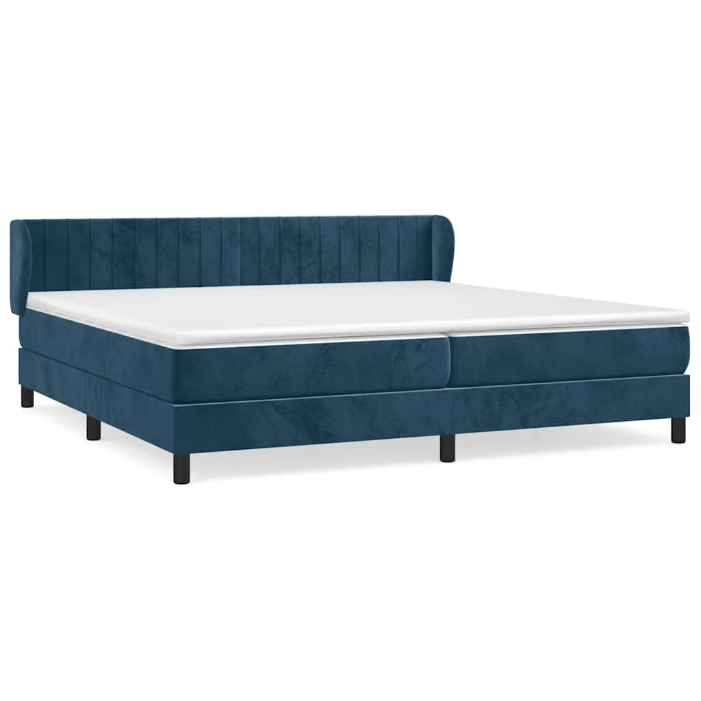 Boxspring met matras fluweel donkerblauw 200x200 cm is nu te koop bij PeponiXL, paradijselijk wonen!